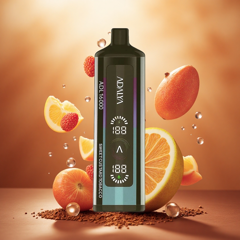 Adalya ADL 16000 PRO Puffs Vienkartinis Vape Saldus Kremas Tobakas USB-C Lithuanian wholesale