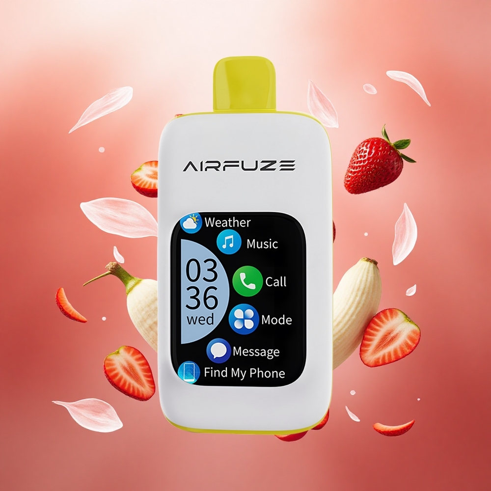 AirFuze Smart 30000 Puffs Vienkartinis Vape Braškės Bananai 900mAh Lithuanian wholesale