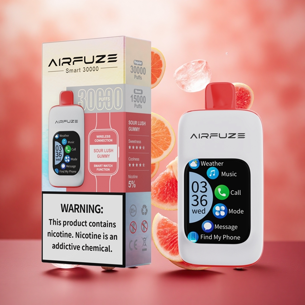 AirFuze Smart 30000 Puffs Vienkartinis Vape Rūgščių Gummy 2.01\"TFT Lithuanian wholesale