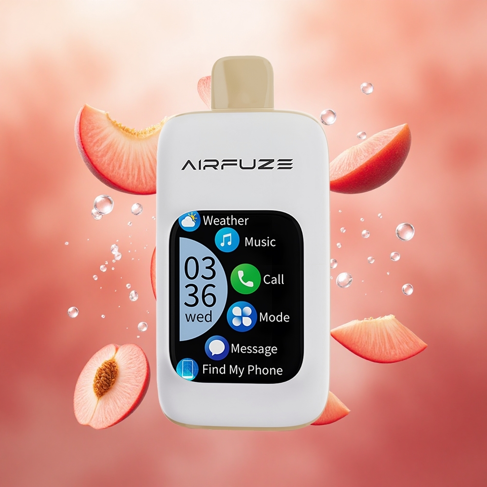 AirFuze Smart 30000 Puffs Vienkartinis Vape Sultingosios Persiko 2.01"TFT Lithuanian wholesale