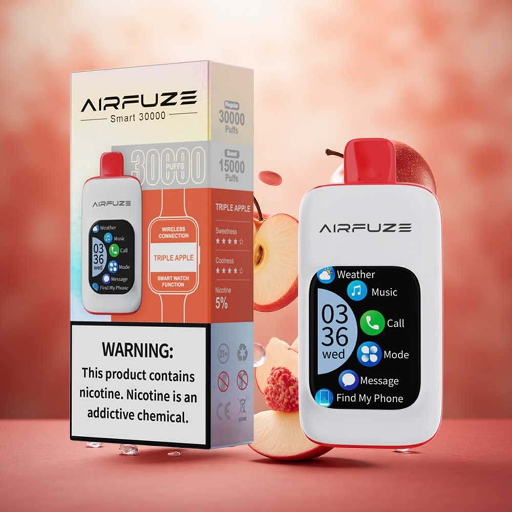 AirFuze Smart 30000 Puffs Vienkartinis Vape Trigubas Obuolys 900mAh Lithuanian wholesale