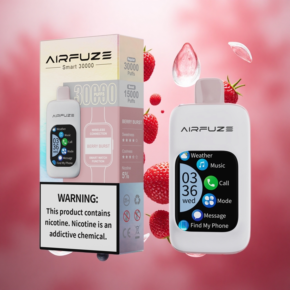 AirFuze Smart 30000 Puffs Vienkartinis Vape Uogų Sprogimas 900mAh Lithuanian wholesale