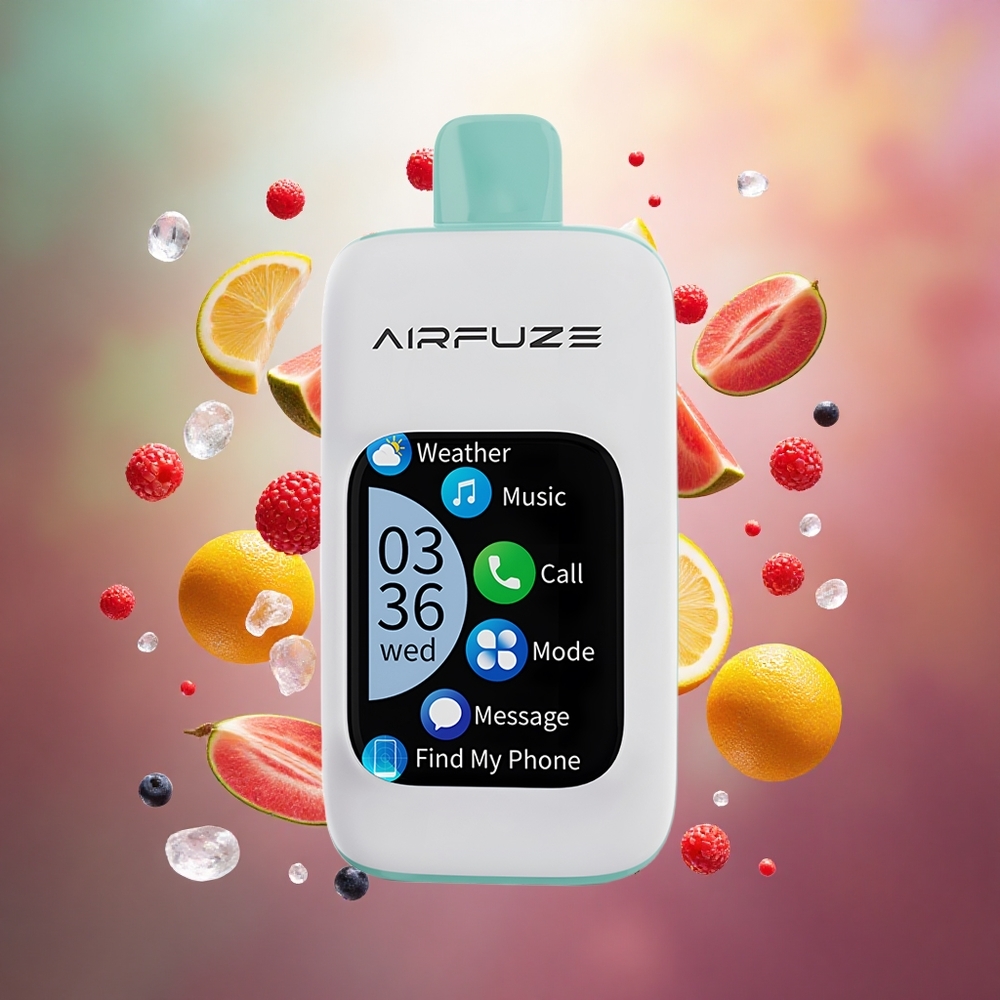 AirFuze Smart 30000 Puffs Vienkartinis Vape Vaivorykštės Vaisių Sprūdis 900mAh Lithuanian Wholesale