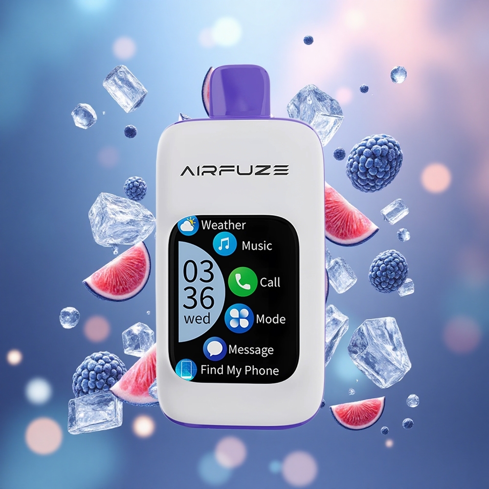 AirFuze Smart Pro 40000 Puffs „Blue Razz Ice“ Liežuvio Pramušimo Baterija 900mAh Lietuviškai Wholesale