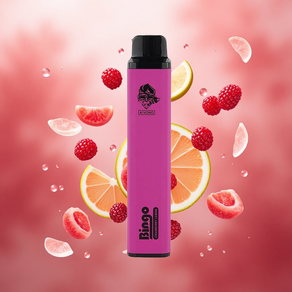 Aivono Aim Bingo 4000 Puffs Kompaktiškas 21 123mm Brūkštenų Citrina Lithuanian wholesale