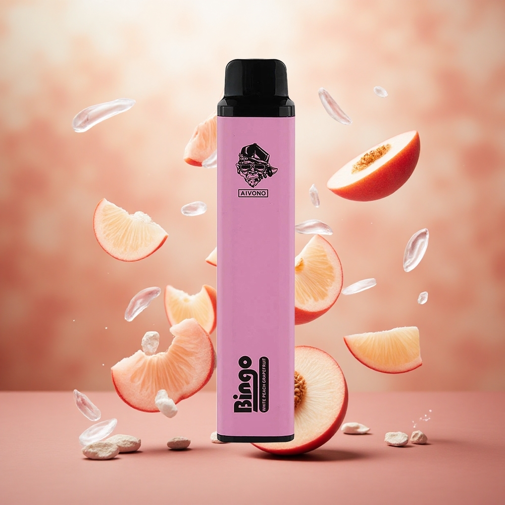 Aivono Aim Bingo 4000 Puffs Vienkartinis Vape Balta Persika Greipfrutas 10 mL Lithuanian wholesale
