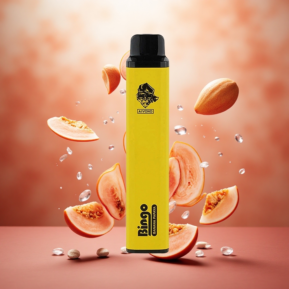 Aivono Aim Bingo 4000 Puffs Vienkartinis Vape Bananas Papaja 10mL Lithuanian wholesale