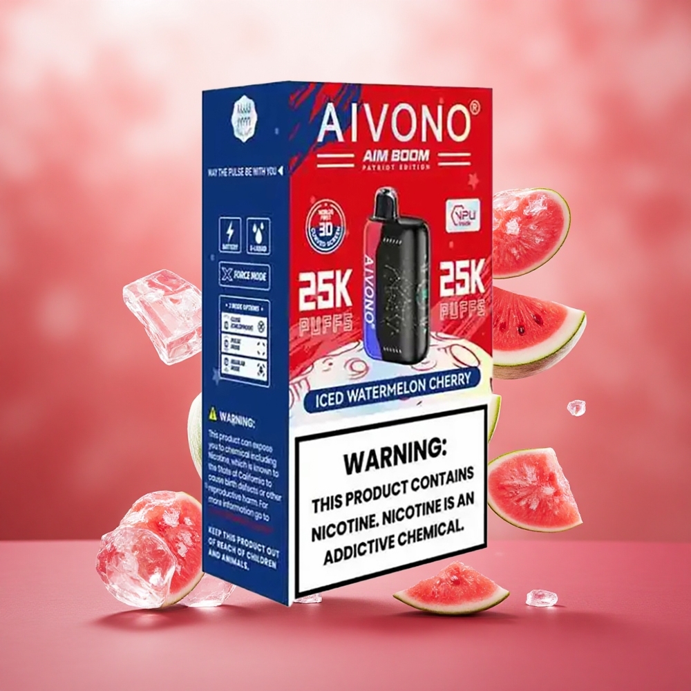 Aivono Aim Boom 25000 Puffs 28ml Ledinio Arbūzo Vyšnės 650mAh Lithuanian wholesale