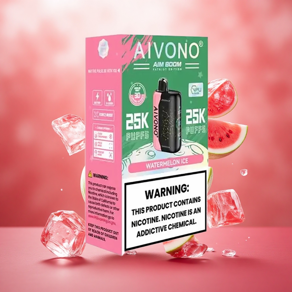Aivono Aim Boom 25000 Puffs 650mAh Vienkartinis Vape Arbūzo Ledas Lithuanian wholesale
