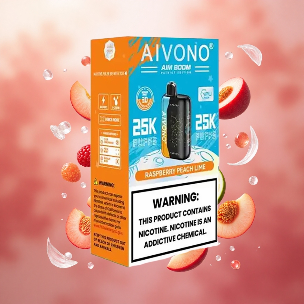Aivono Aim Boom 25000 Puffs Vienkartinis Vape Avietė Persikas Citrina 650mAh Lithuanian wholesale