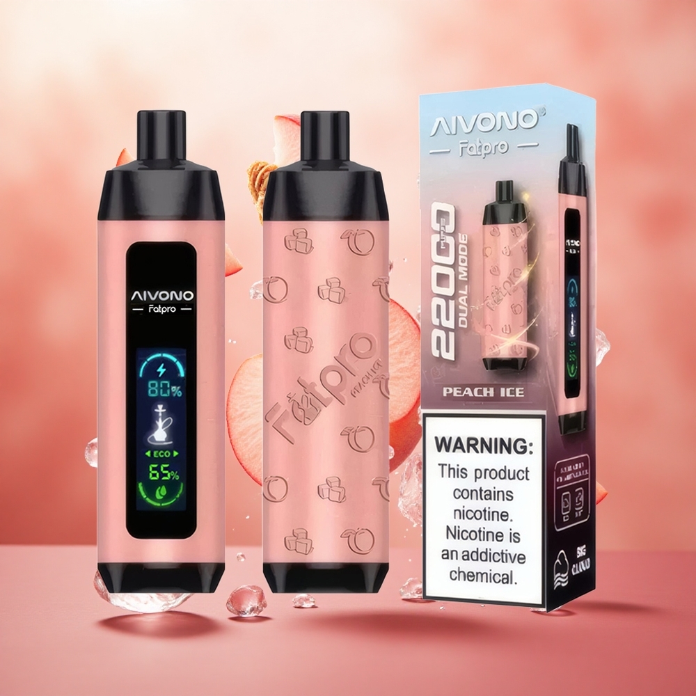 Aivono Aim Fatpro 22000 Puffs 5% Nikotino Persikų Ledas 28ml Lithuanian wholesale