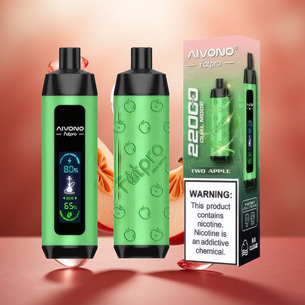 Aivono Aim Fatpro 22000 Puffs Dvi Obuolių Vienkartinis Vape 28ml Lithuanian wholesale