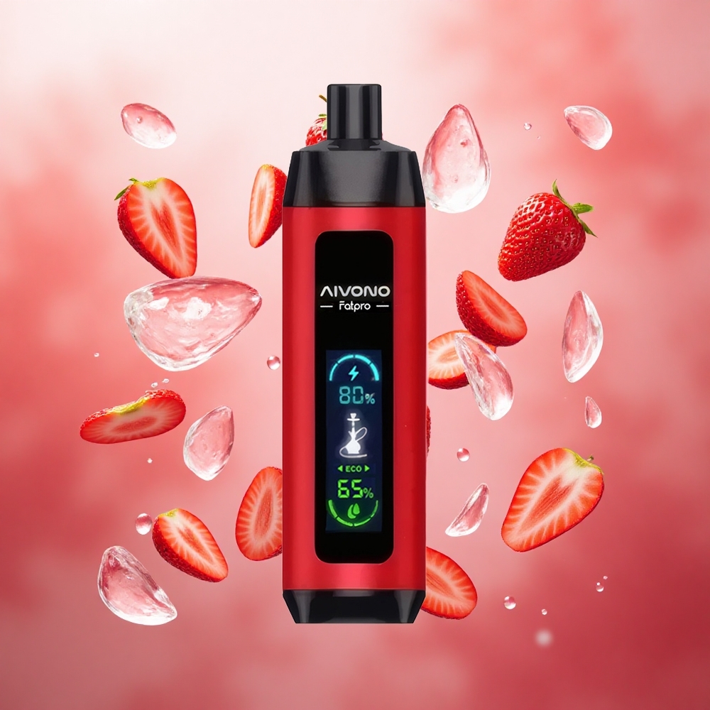 Aivono Aim Fatpro 22000 Puffs Vienkartinis Vape Braškių Punch 28ml Lithuanian wholesale