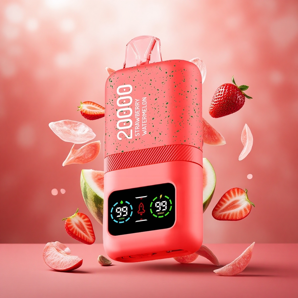 Aivono Aim Magic 20000 Puffs Braškė arbūzas LCD Type-C Lithuanian wholesale