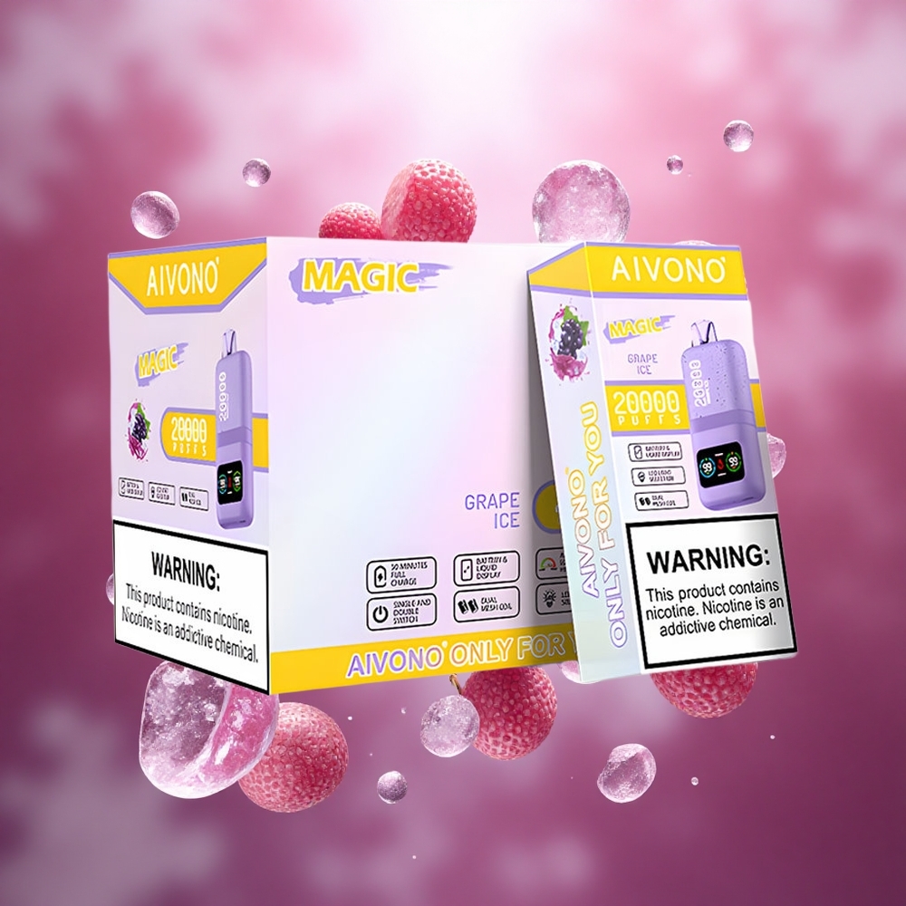 Aivono Aim Magic 20000 Puffs Vienkartinis Vape Vynuogių Ledas 26ml Lithuanian wholesale