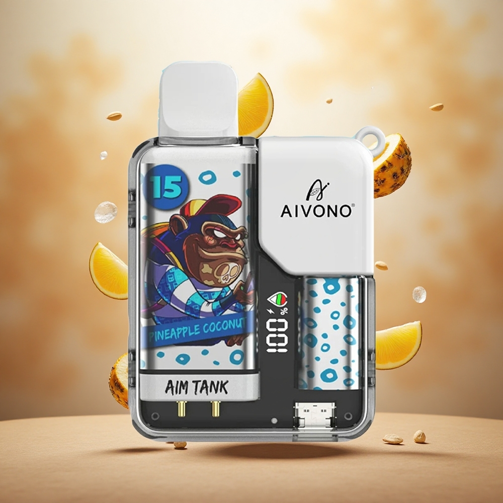 Aivono Aim Tank 9500 Puffs Vienkartinis Vape Ananasas Kokosas 650mAh Lithuanian wholesale