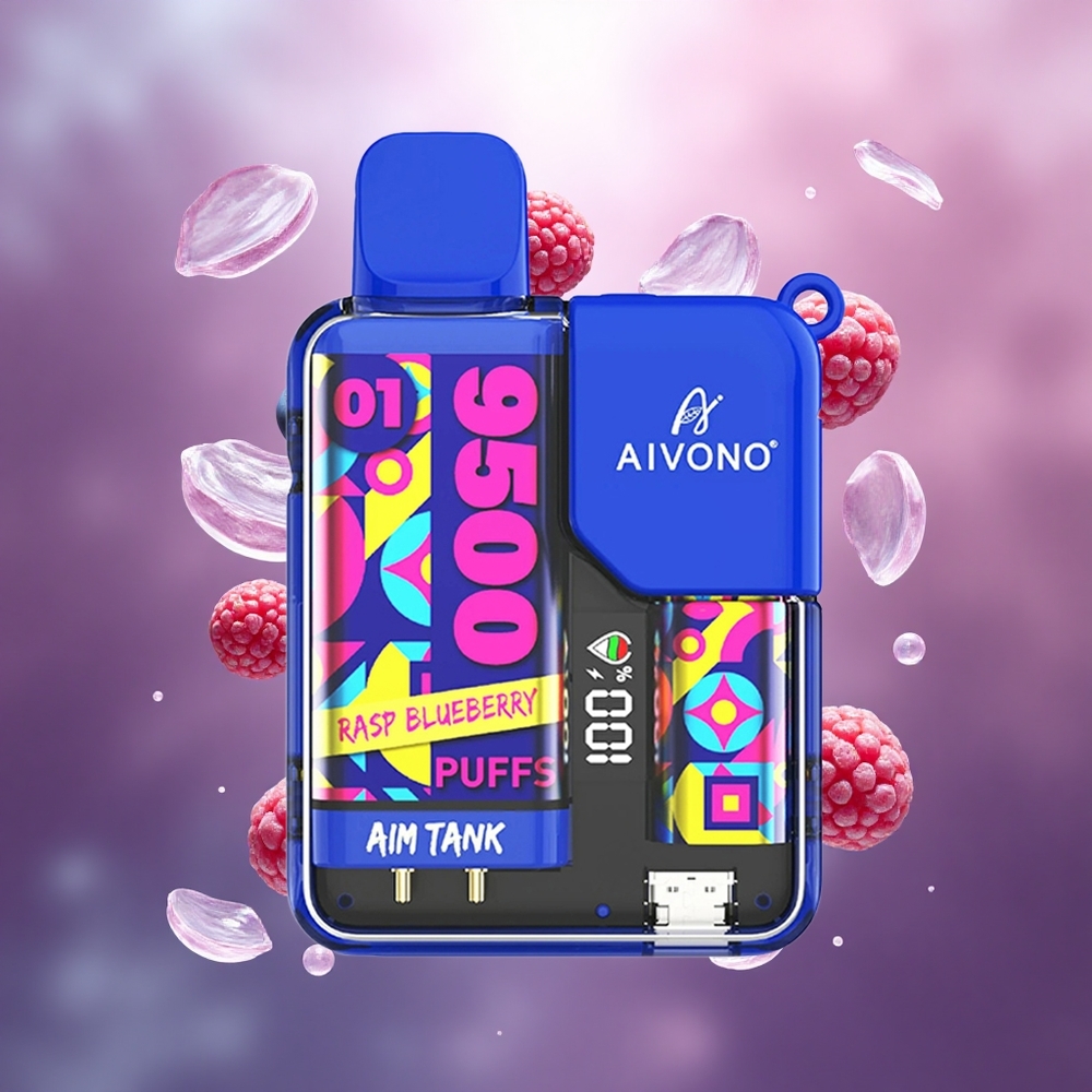 Aivono Aim Tank 9500 Puffs Vienkartinis Vape Avietė Mėlyna 1.2Ω Tinklelis Lithuanian wholesale