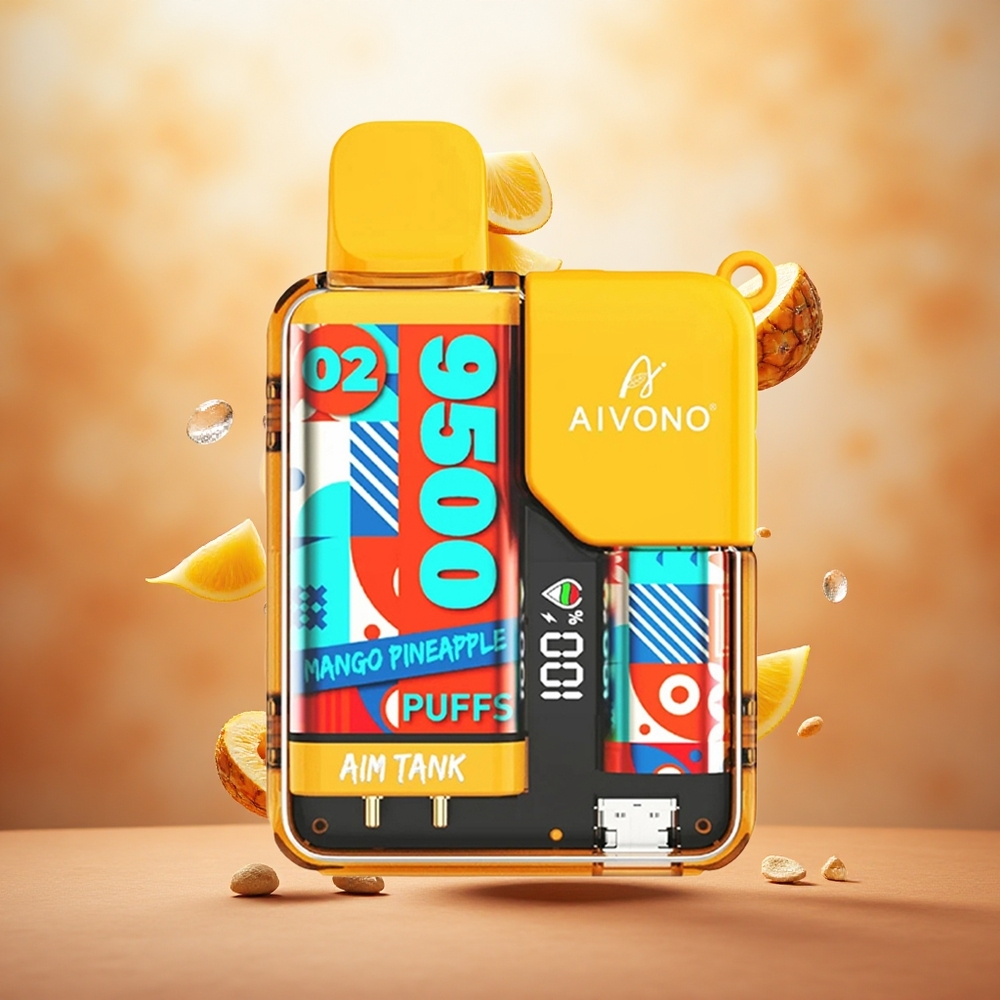 Aivono Aim Tank 9500 Puffs Vienkartinis Vape Mango Ananasas 650mAh Lithuanian wholesale