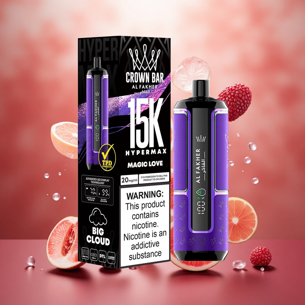 Al Fakher Crown Bar 15K Hypermax 22ml DTL Magiška meilė Lithuanian wholesale