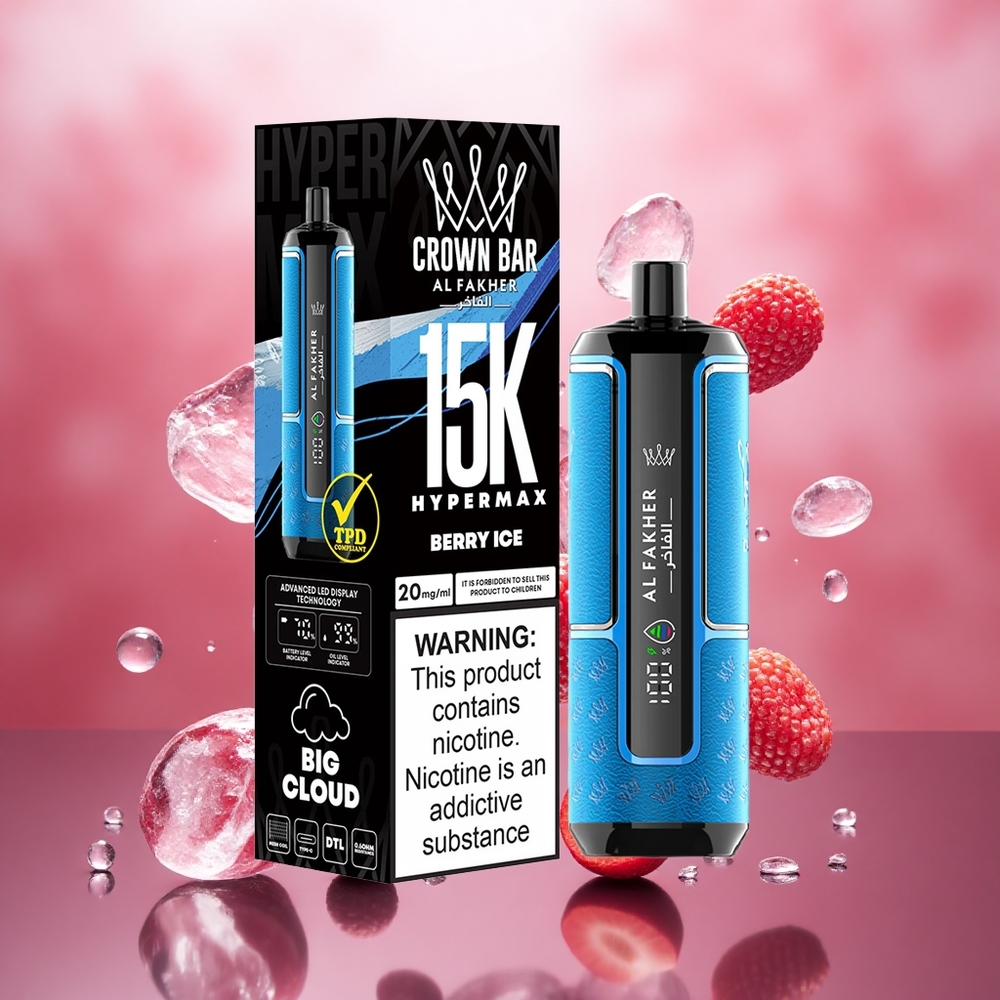 Al Fakher Crown Bar 15K Hypermax 600mAh Uogienų Ledas Lithuanian wholesale