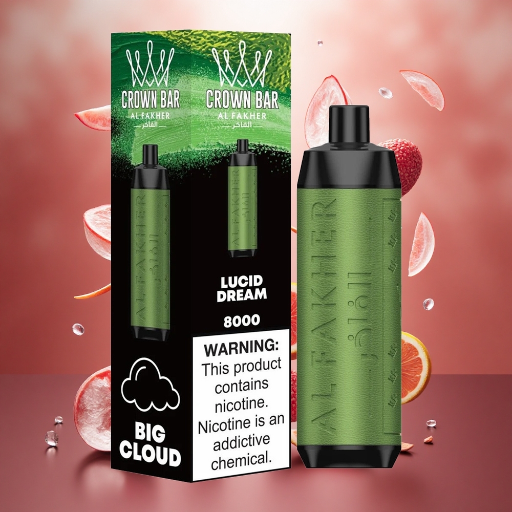 Al Fakher Crown Bar 8000 Crystal 18ml Nėrimo Aktyvuojamas Lietuvos Wholesale