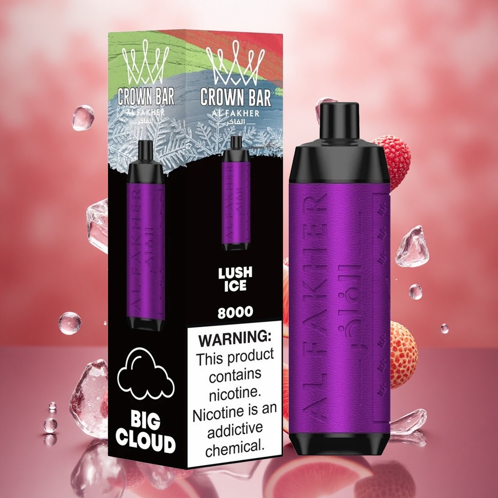 Al Fakher Crown Bar 8000 Crystal Ledas 18ml Pirmenybė Vienkartinis Vape Lithuanian wholesale
