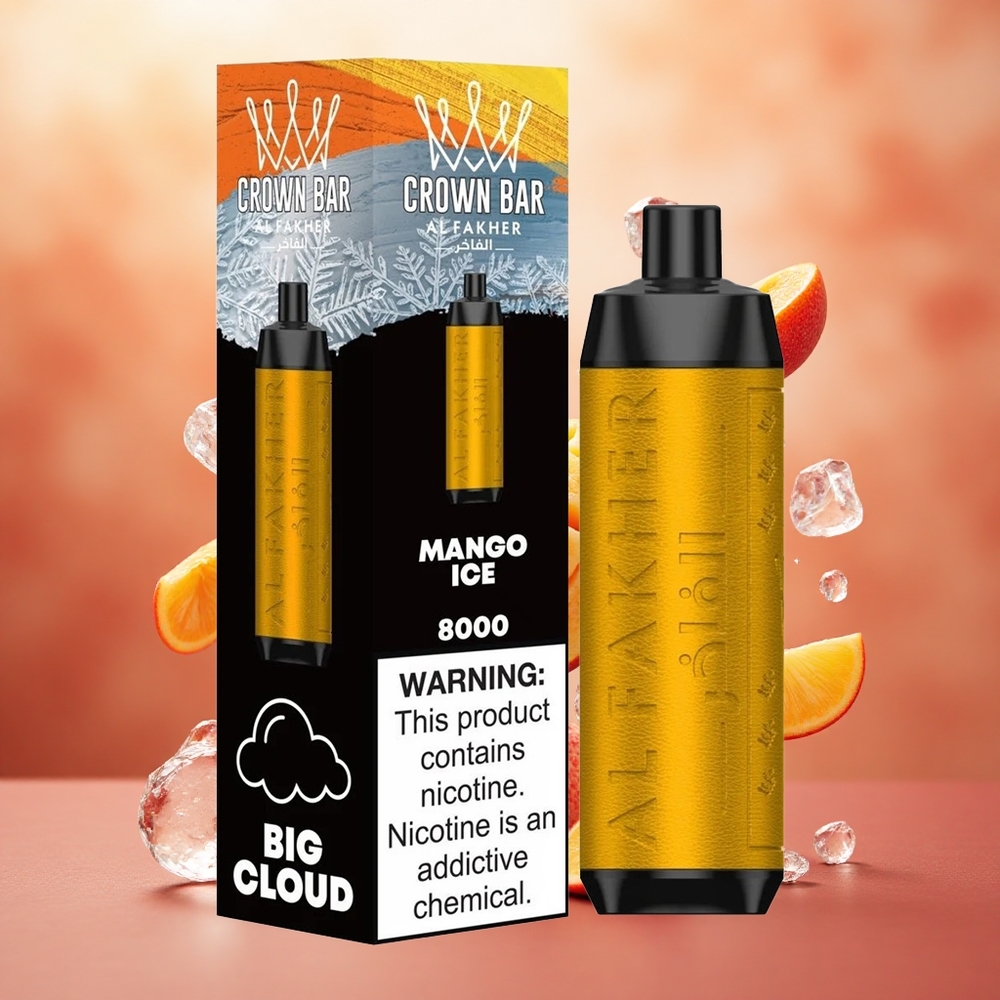 Al Fakher Crown Bar 8000 Crystal Mango Ledas 18ml Lithuanian wholesale