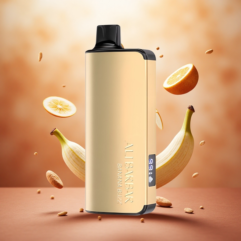 Alibarbar Ingot 9000 Puffs Bananinio Suskubo LED Ekranas Lithuanian Wholesale