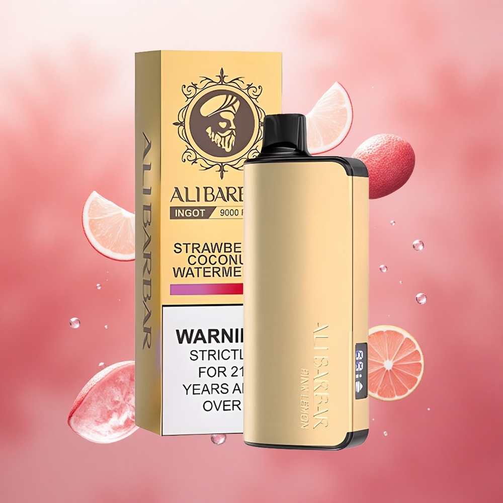 Alibarbar Ingot 9000 Puffs LED Ekranas Rūgščios Citrinos Disposable Vape Lithuanian Wholesale