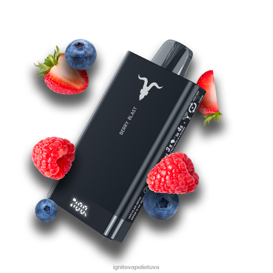 IGNITE V150 vape rašiklis P2DT667 IGNITE vape reviews mėlynių ledų