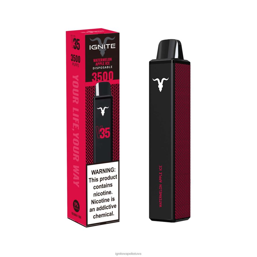 IGNITE V35 vape rašiklis P2DT6136 IGNITE tobacco outlet aviečių limonadas