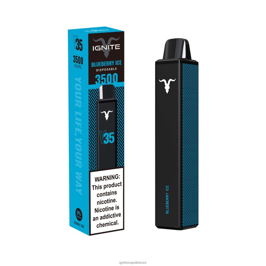 IGNITE V35 vape rašiklis P2DT6136 IGNITE tobacco outlet aviečių limonadas