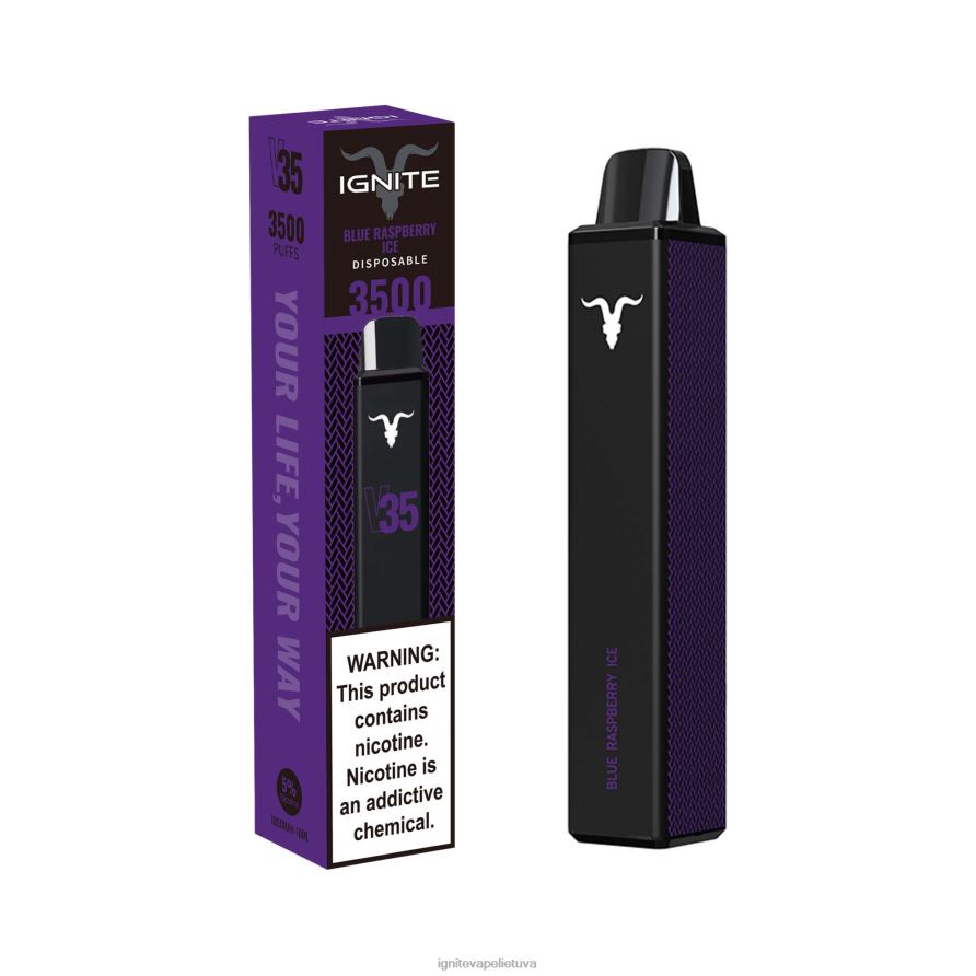 IGNITE V35 vape rašiklis P2DT6136 IGNITE tobacco outlet aviečių limonadas