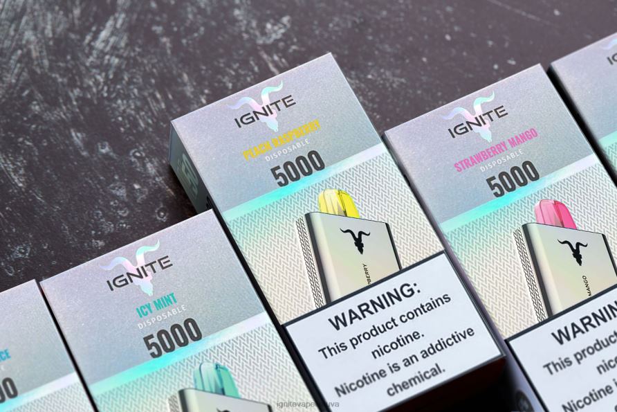 IGNITE V50 Vape rašiklis 10 vnt P2DT6143 IGNITE vape shop mėlyna cukraus vata