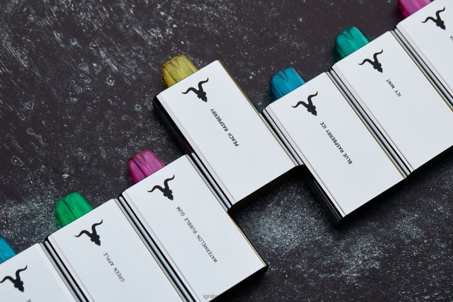 IGNITE V50 vape rašiklis P2DT6157 IGNITE vape reviews žalias obuolys