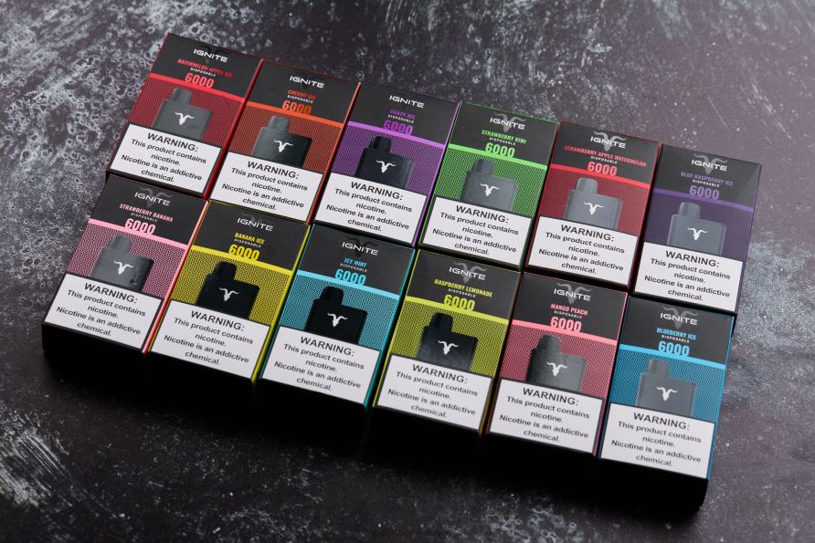 IGNITE V60 Vape rašiklis 10 vnt P2DT61 IGNITE vape lietuva bananų ledas