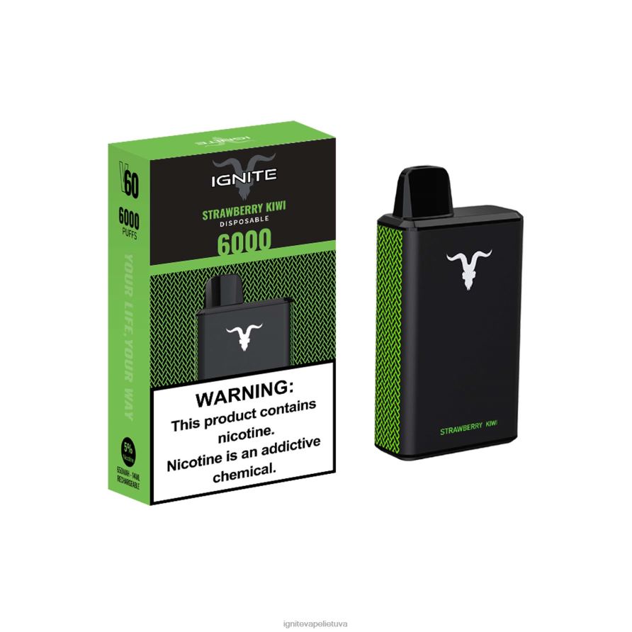 IGNITE V60 vape rašiklis P2DT631 IGNITE vape lietuva vyšnių ledas
