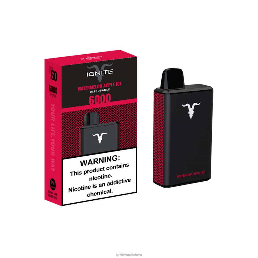 IGNITE V60 vape rašiklis P2DT631 IGNITE vape lietuva vyšnių ledas