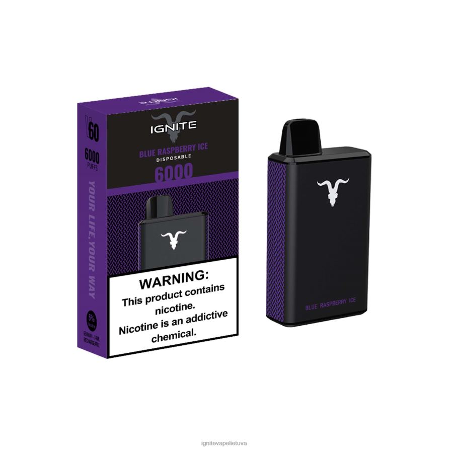 IGNITE V60 vape rašiklis P2DT631 IGNITE vape lietuva vyšnių ledas