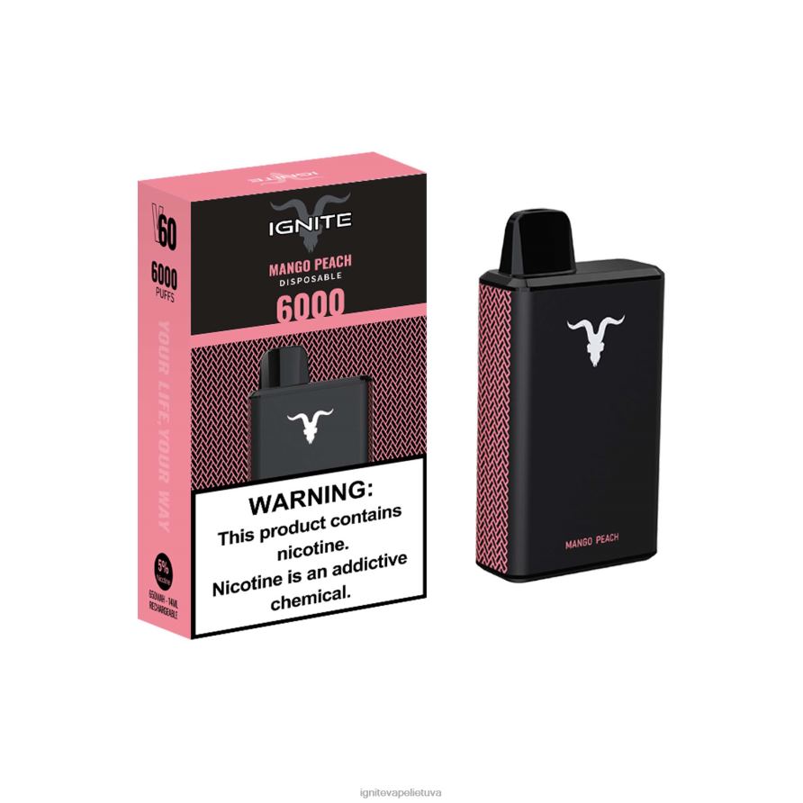 IGNITE V60 vape rašiklis P2DT631 IGNITE vape lietuva vyšnių ledas
